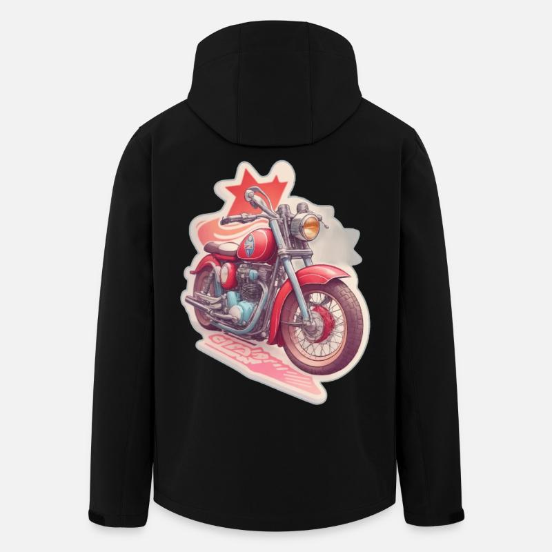 Motorrad Design - Recycelte Männer Softshell-Jacke von Stanley/Stella - Schwarz
