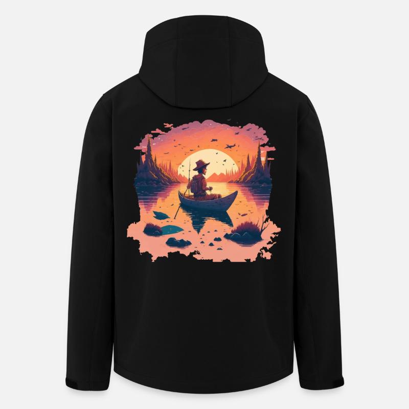 Fischer im Herbst - Recycelte Männer Softshell-Jacke von Stanley/Stella - Schwarz