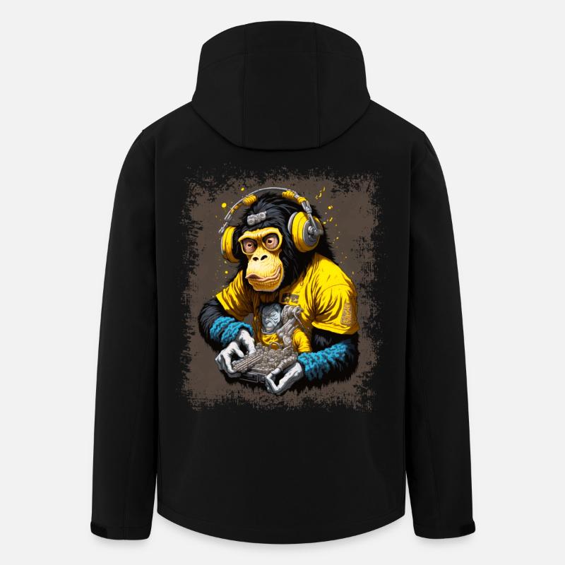 DJ Monkey - Men’s Recycled Softshell Jacket by Stanley/Stella - black