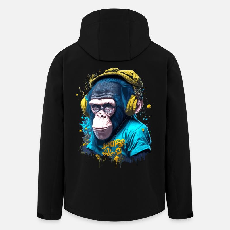 Kultiger Affe - Recycelte Männer Softshell-Jacke von Stanley/Stella - Schwarz