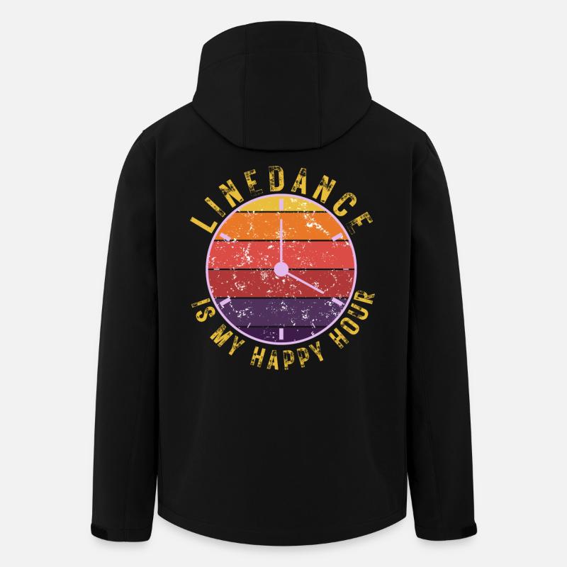 Geschenkidee: Linedance is my happy hour - Recycelte Männer Softshell-Jacke von Stanley/Stella - Schwarz