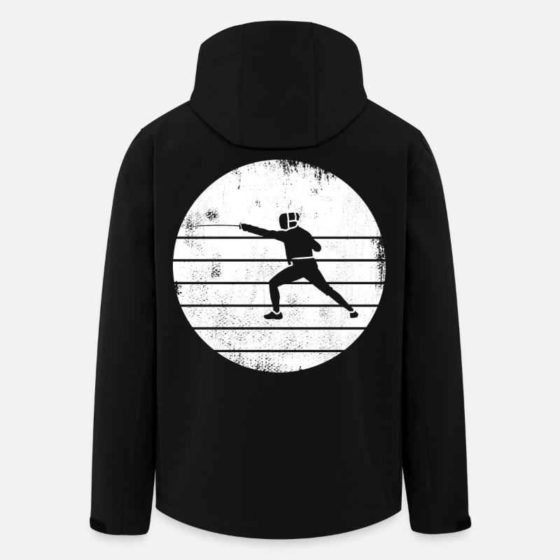 Fechter Zeichnung - Recycelte Männer Softshell-Jacke von Stanley/Stella - Schwarz
