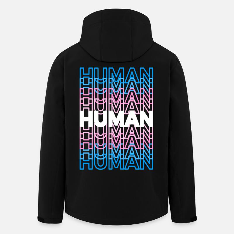 Human Transgender - Recycelte Männer Softshell-Jacke von Stanley/Stella - Schwarz