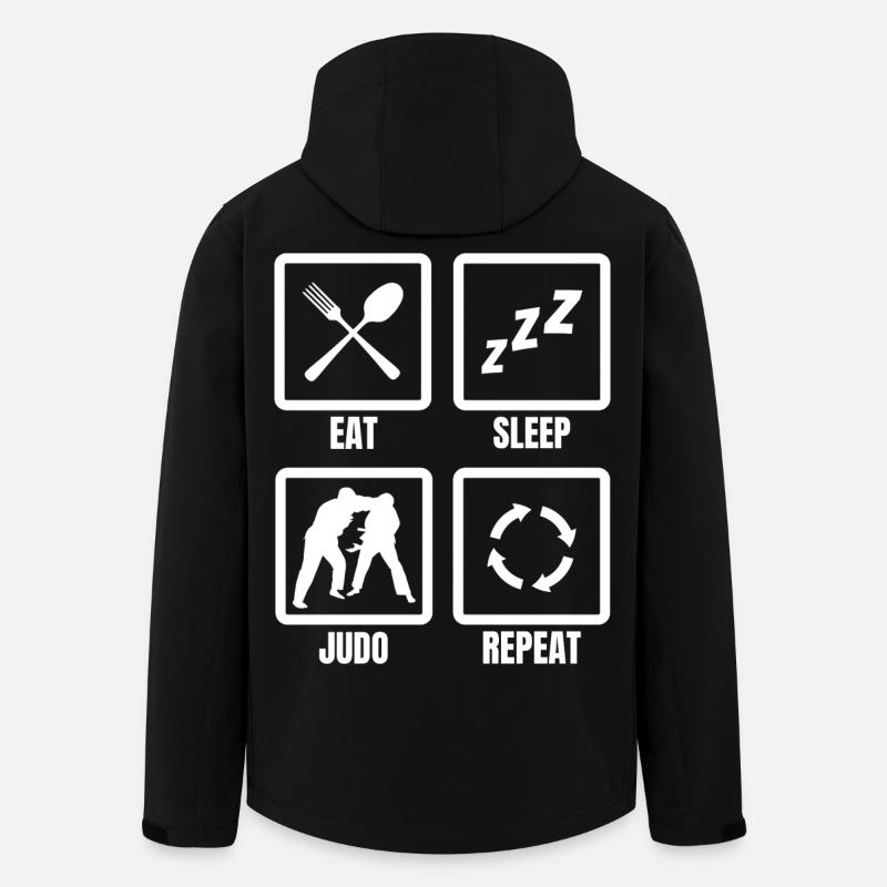 Judoka Schedule - Men’s Recycled Softshell Jacket by Stanley/Stella - black