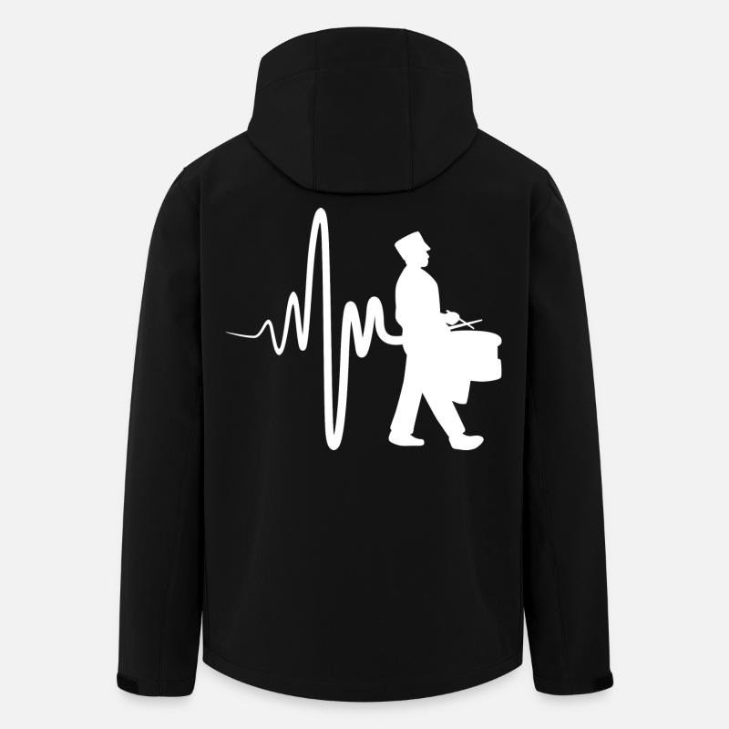 Tambour de parade - Veste softshell homme en polyester recyclé Stanley/Stella - noir