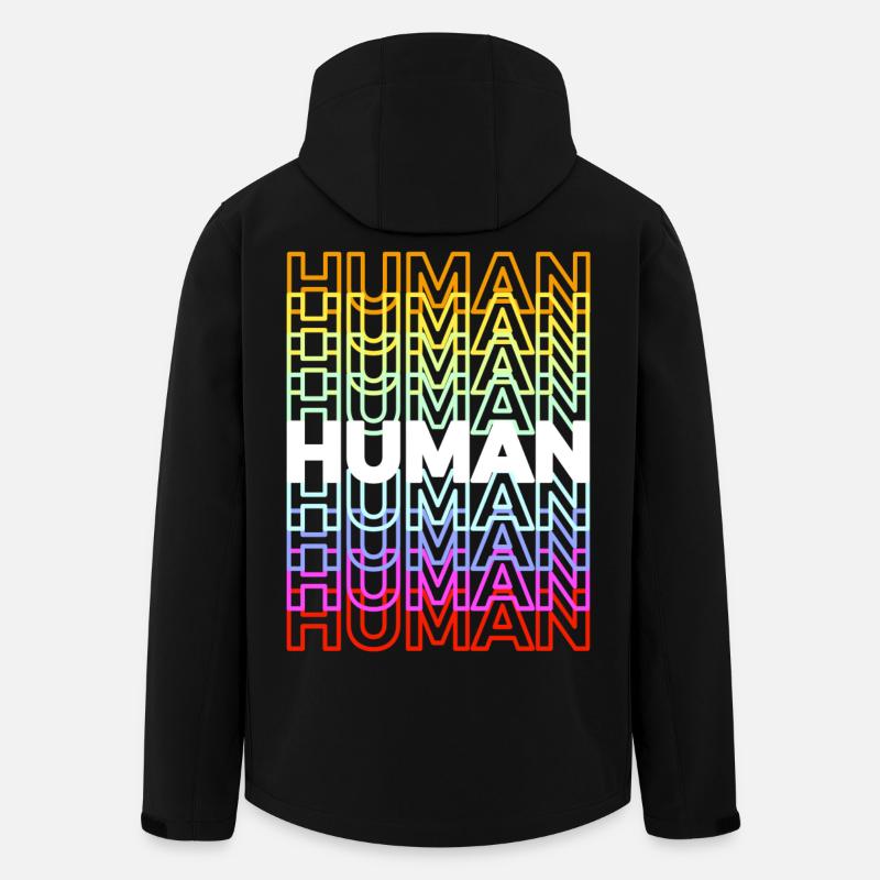 Human Pride LGBT - Men’s Recycled Softshell Jacket by Stanley/Stella - black