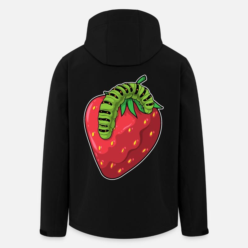 Raupe Erdbeere - Recycelte Männer Softshell-Jacke von Stanley/Stella - Schwarz
