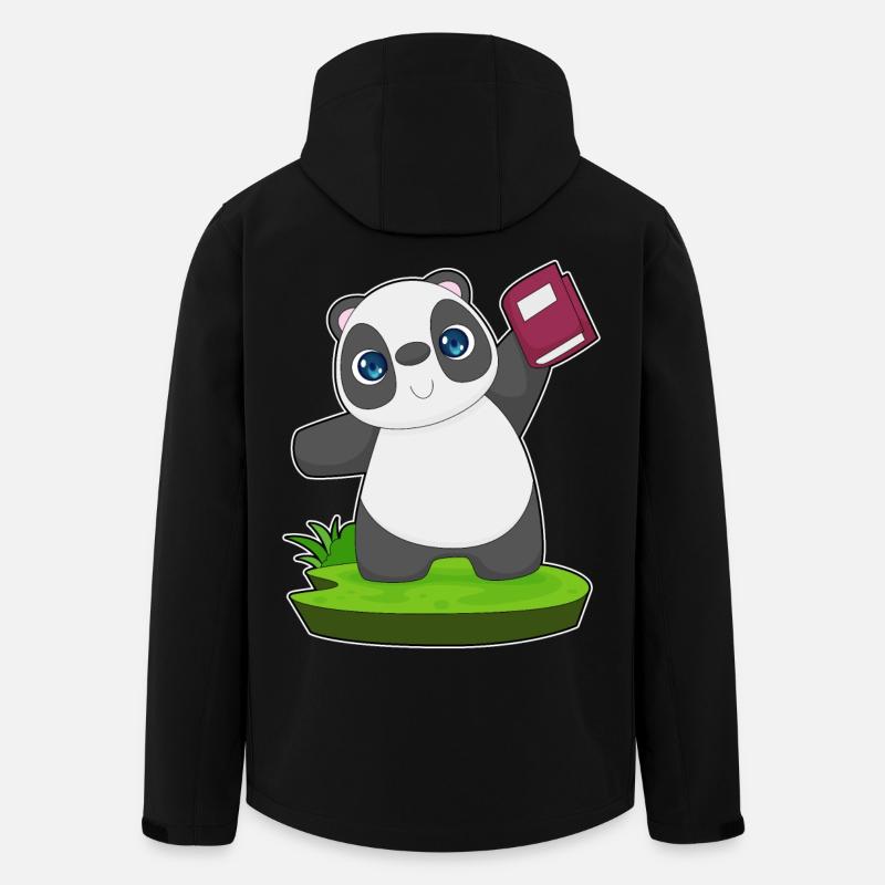 Panda Book - Men’s Recycled Softshell Jacket by Stanley/Stella - black