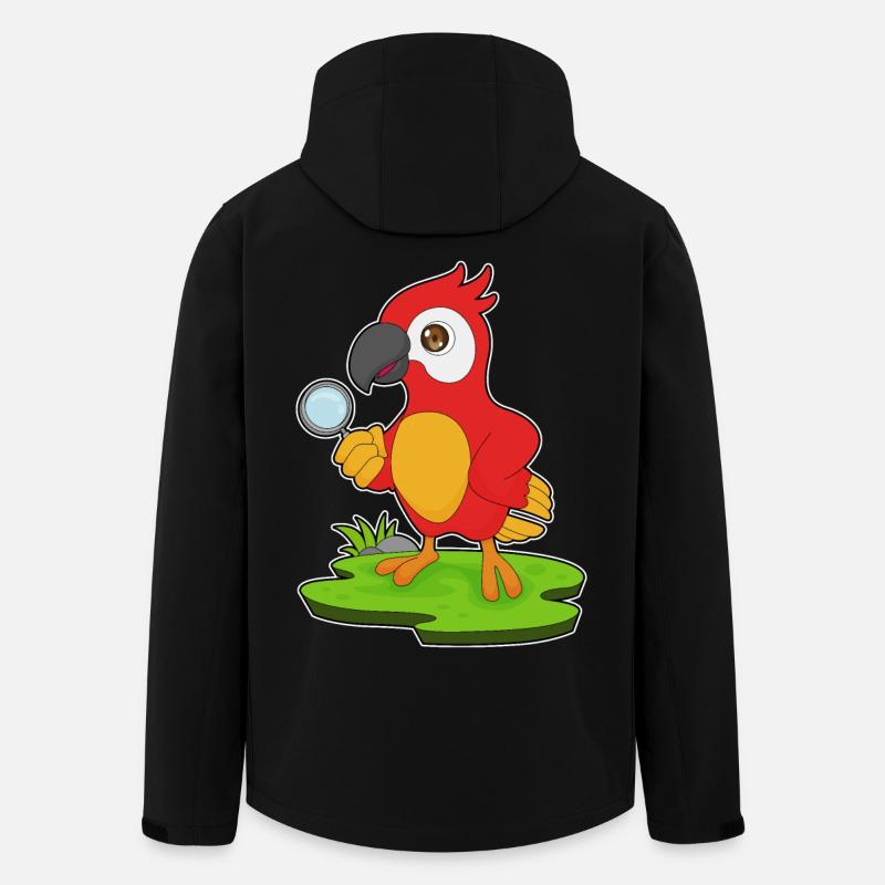 Perroquet Détective Loupe - Veste softshell homme en polyester recyclé Stanley/Stella - noir