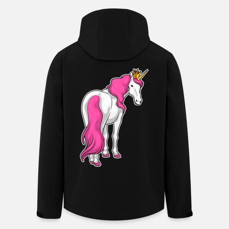 Einhorn Krone - Recycelte Männer Softshell-Jacke von Stanley/Stella - Schwarz