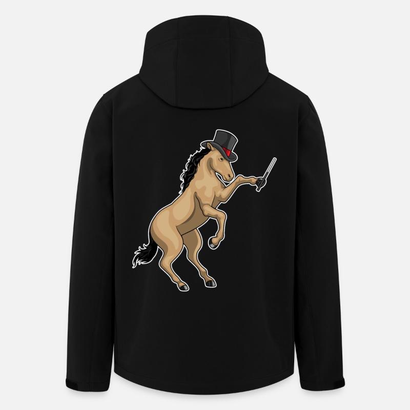 Baguette magique de cheval - Veste softshell homme en polyester recyclé Stanley/Stella - noir