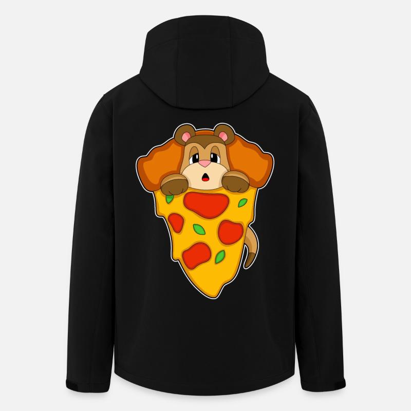 Erdmännchen Pizza - Recycelte Männer Softshell-Jacke von Stanley/Stella - Schwarz