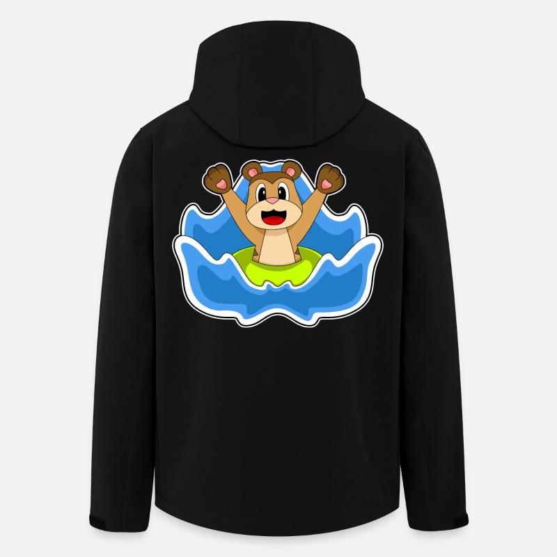 Erdmännchen Schwimmen Schwimmring Sommer - Recycelte Männer Softshell-Jacke von Stanley/Stella - Schwarz