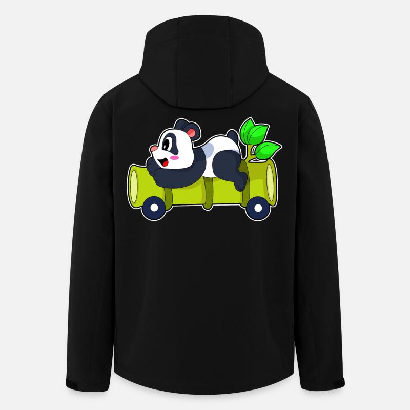 Panda Auto - Recycelte Männer Softshell-Jacke von Stanley/Stella - Schwarz