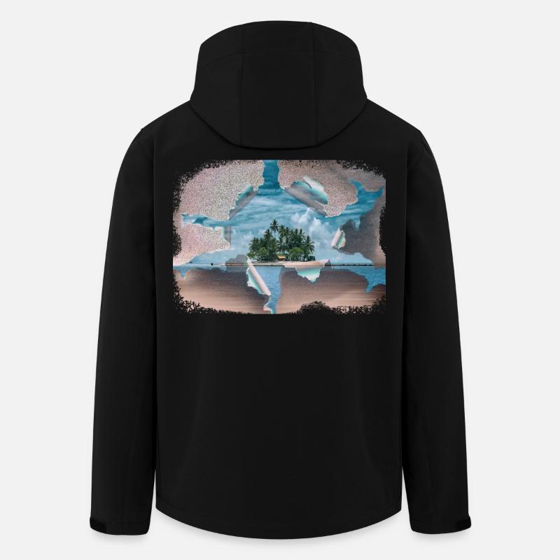 Der Traum von der Insel - Recycelte Männer Softshell-Jacke von Stanley/Stella - Schwarz