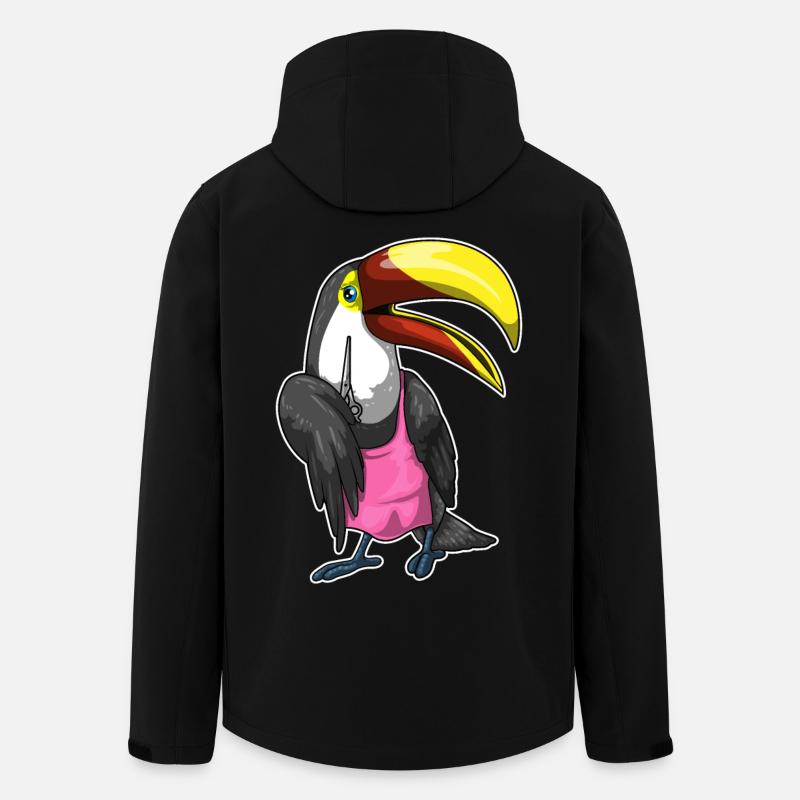 Ciseaux de coiffure Toucan - Veste softshell homme en polyester recyclé Stanley/Stella - noir