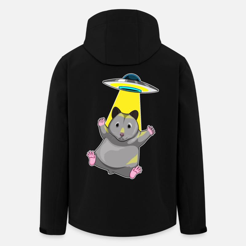 Hamster Spaceship Space - Veste softshell homme en polyester recyclé Stanley/Stella - noir
