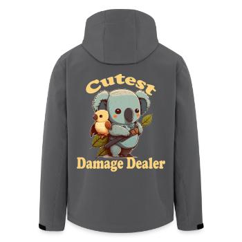 Mignon causer des dégâts koala ours avec petit vog - Veste softshell homme en polyester recyclé Stanley/Stella - noir - Dos - AI Model Male 185 light (185cm)
