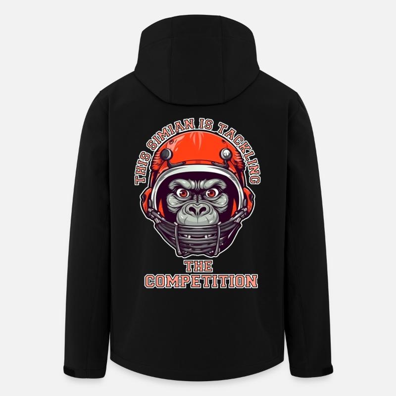 self-confident monkey accepts the challenge - Men’s Recycled Softshell Jacket by Stanley/Stella - black