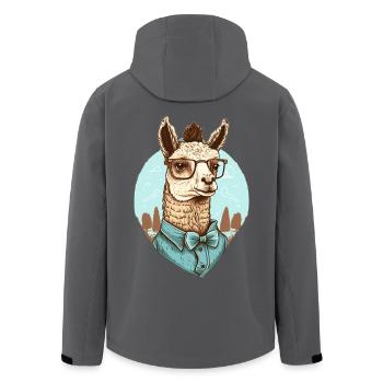 Lama ringard avec lunettes et chemise - Veste softshell homme en polyester recyclé Stanley/Stella - noir - Dos - AI Model Male 185 light (185cm)