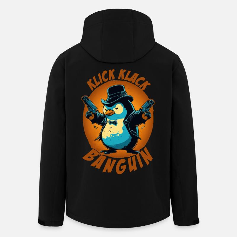 Click clack panguin penguin with guns - Men’s Recycled Softshell Jacket by Stanley/Stella - black