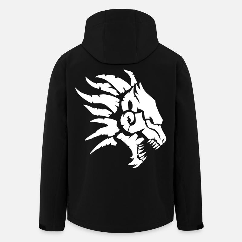 Die höllische Bestie (Weiß) - Recycelte Männer Softshell-Jacke von Stanley/Stella - Schwarz