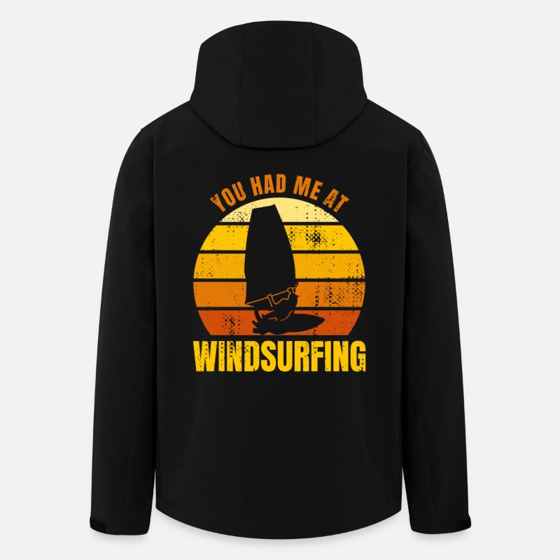 You Had Me At Windsurfing - Recycelte Männer Softshell-Jacke von Stanley/Stella - Schwarz