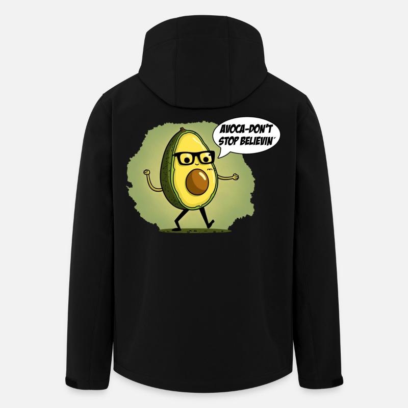 N’arrêtez pas de croire Nerd Avocado - Veste softshell homme en polyester recyclé Stanley/Stella - noir