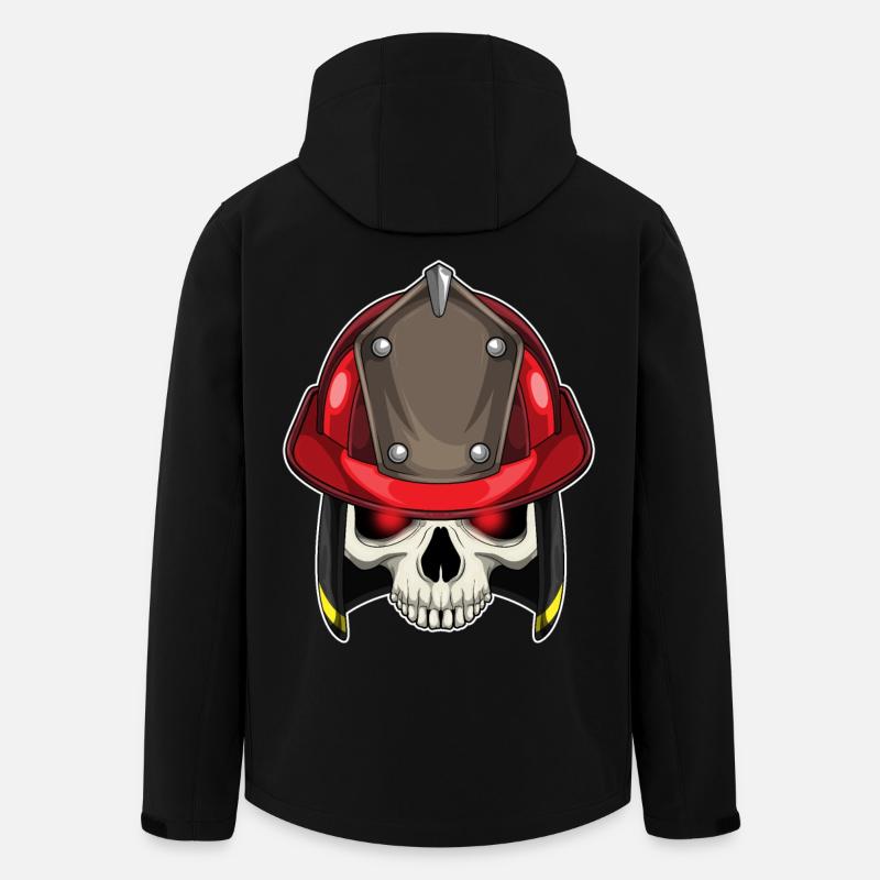 Skull Firefighter Fire Brigade - Veste softshell homme en polyester recyclé Stanley/Stella - noir