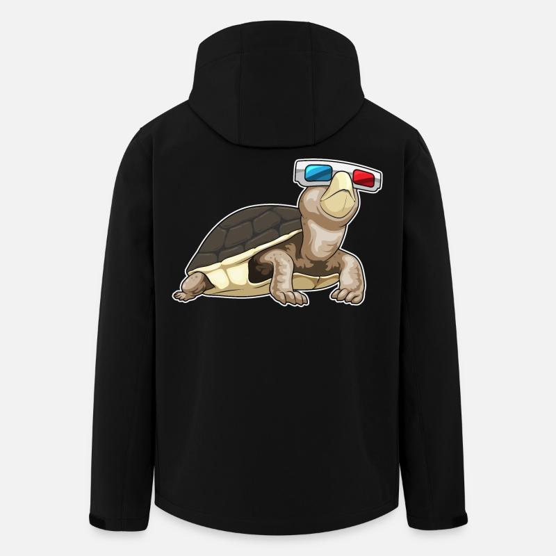 Turtle Glasses - Men’s Recycled Softshell Jacket by Stanley/Stella - black
