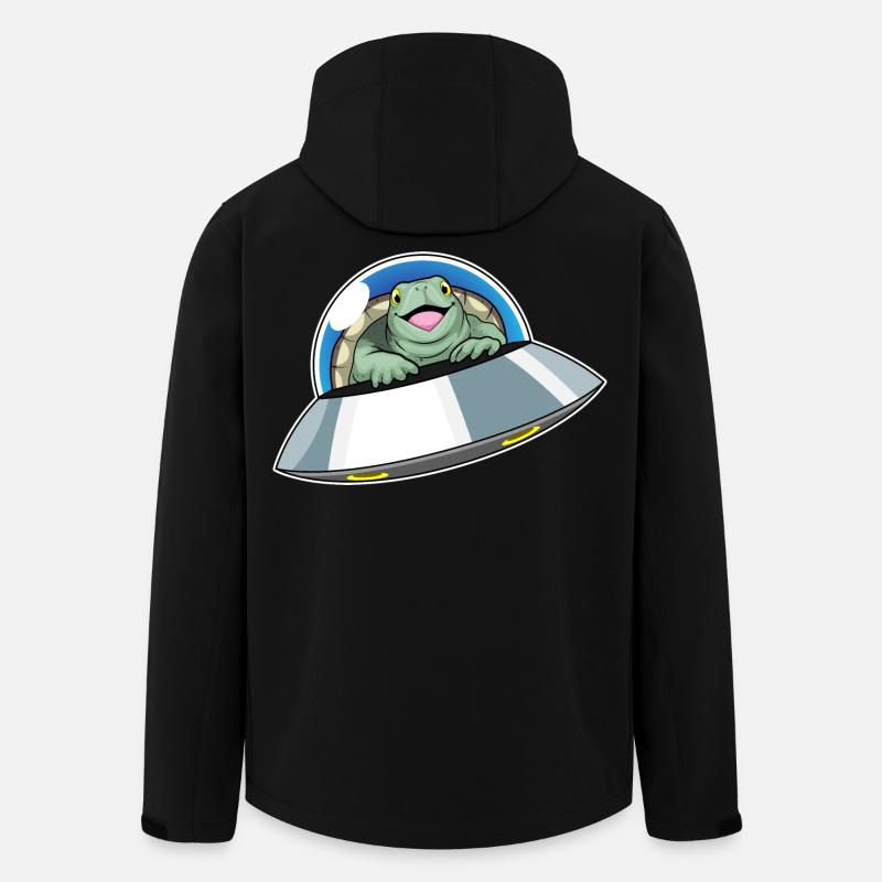 Turtle Spaceship Space - Men’s Recycled Softshell Jacket by Stanley/Stella - black