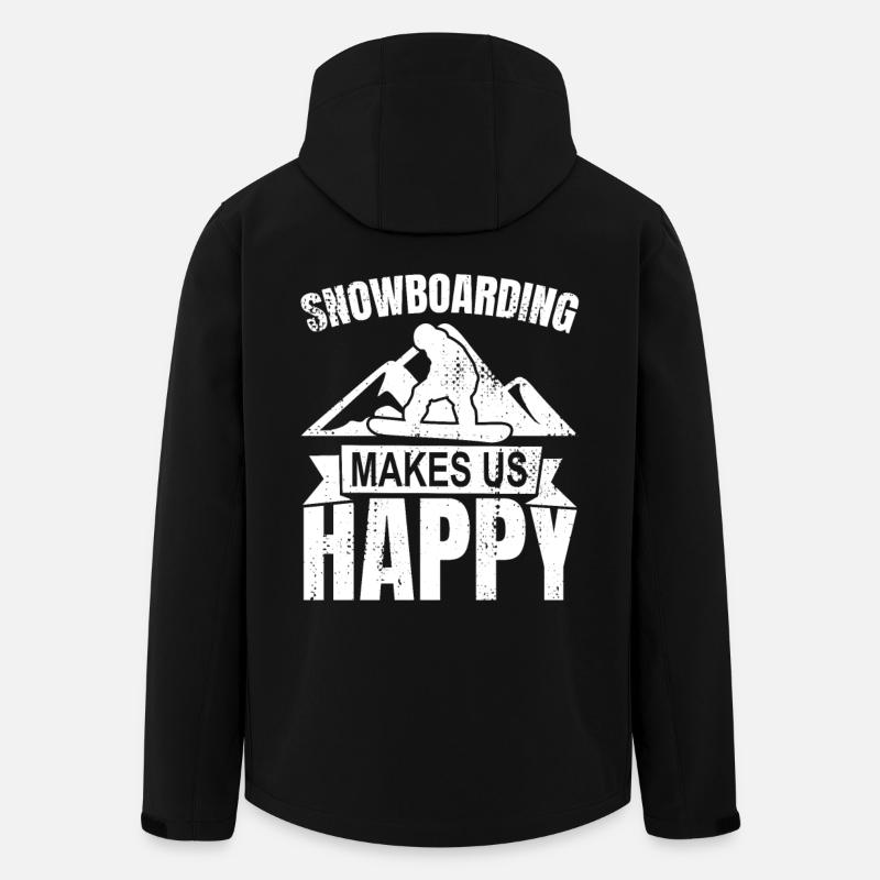 Snowboardspruch - Recycelte Männer Softshell-Jacke von Stanley/Stella - Schwarz