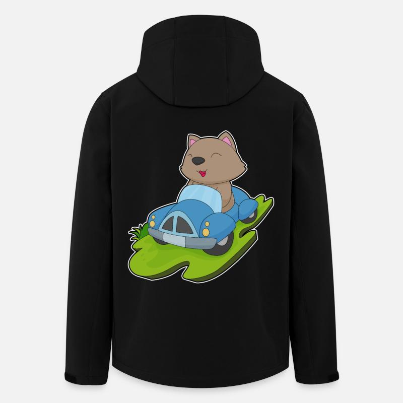 Voiture de chat - Veste softshell homme en polyester recyclé Stanley/Stella - noir