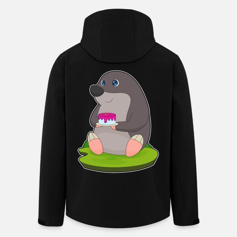 Gâteau taupe - Veste softshell homme en polyester recyclé Stanley/Stella - noir