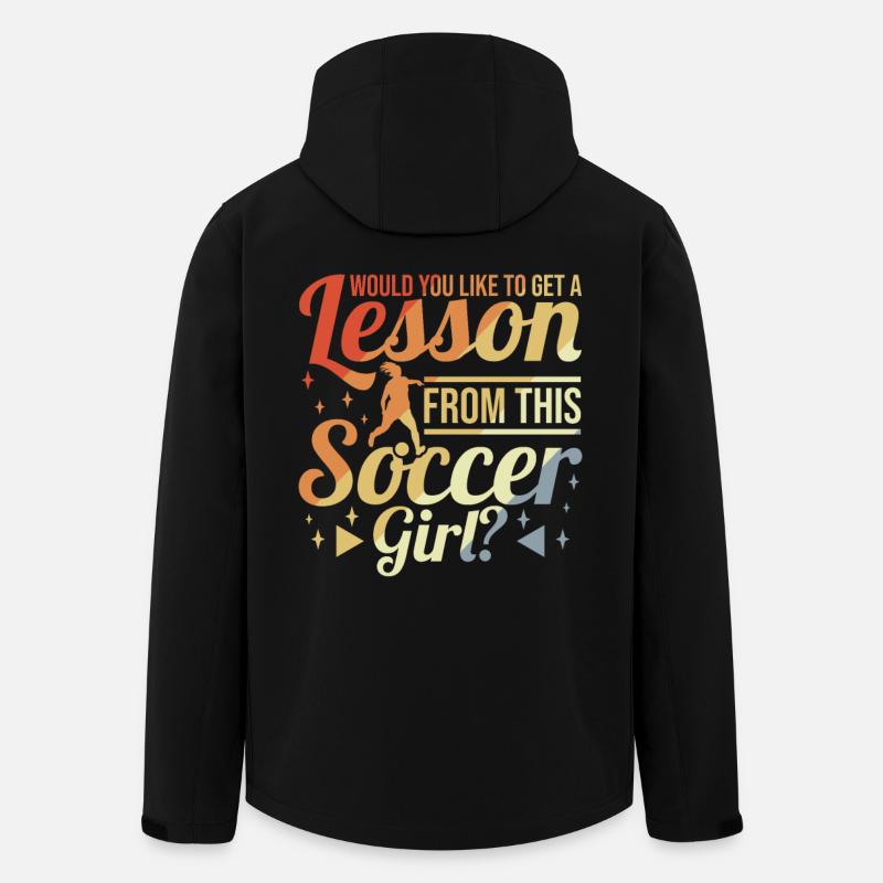 Mädchenfußball - Recycelte Männer Softshell-Jacke von Stanley/Stella - Schwarz