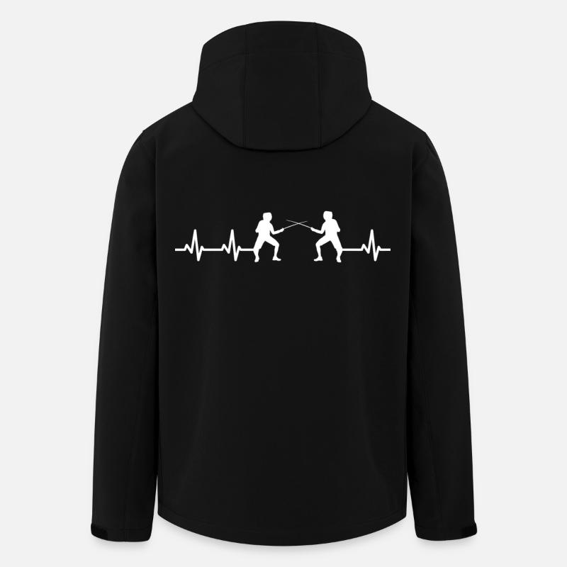 Fechter Herzschlag - Recycelte Männer Softshell-Jacke von Stanley/Stella - Schwarz