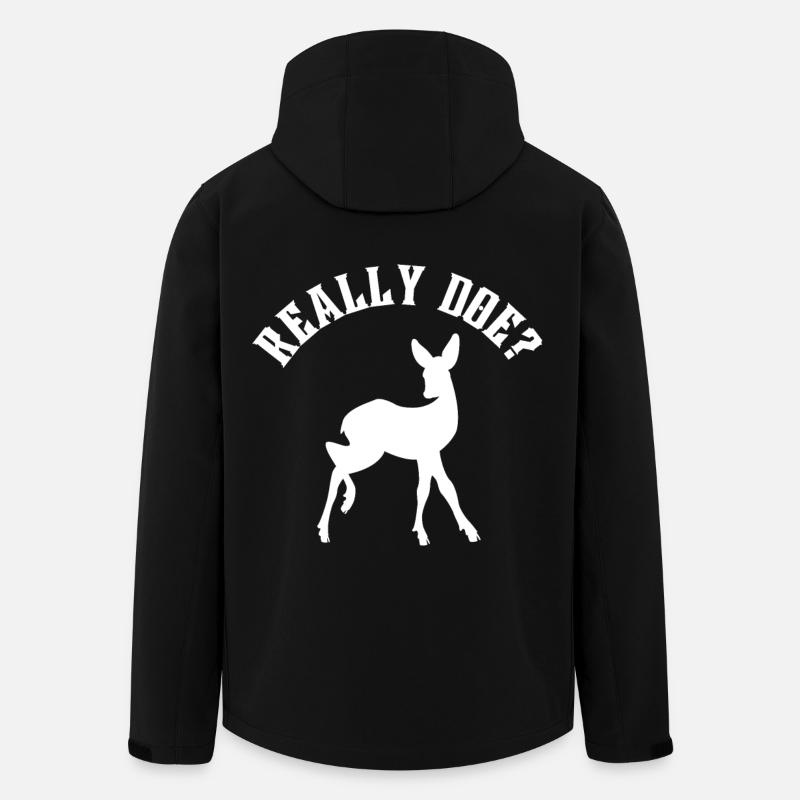 Funny Animal Deer Pun Quote - Men’s Recycled Softshell Jacket by Stanley/Stella - black