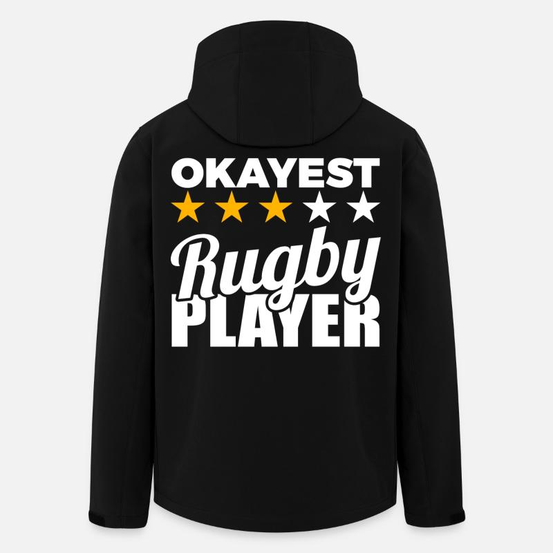 Witziger Rugbyspieler - Recycelte Männer Softshell-Jacke von Stanley/Stella - Schwarz