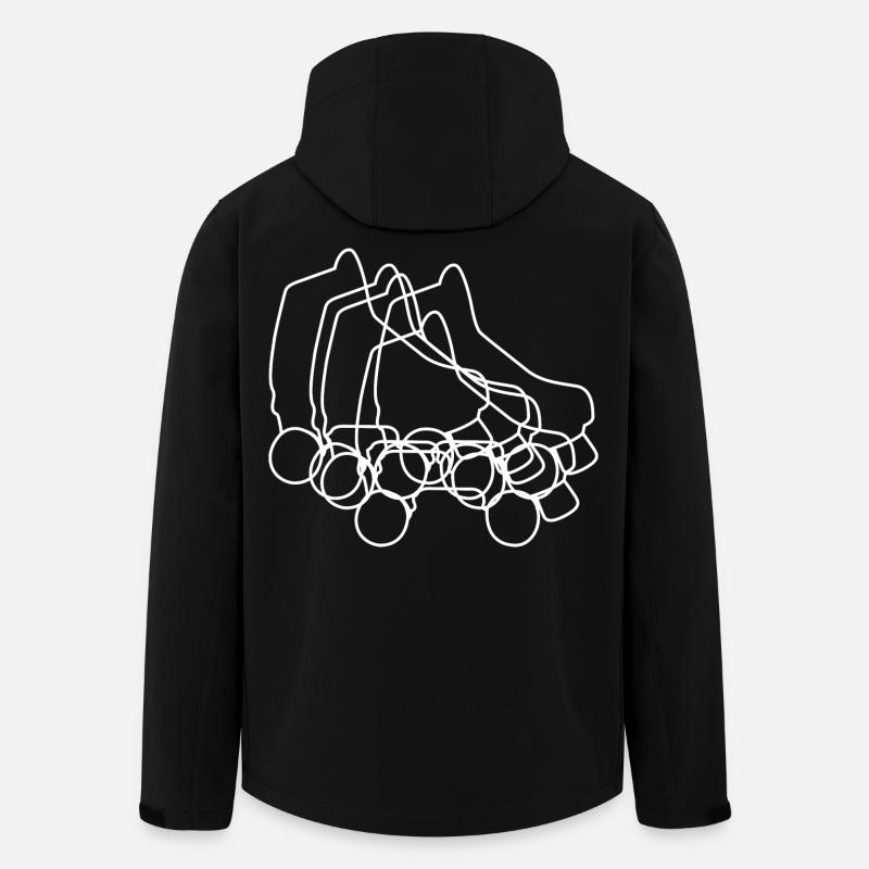 Roller Skates Drawing - Men’s Recycled Softshell Jacket by Stanley/Stella - black