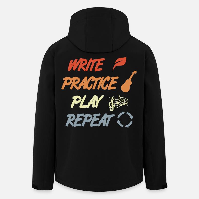 Ukulele Motivation - Recycelte Männer Softshell-Jacke von Stanley/Stella - Schwarz