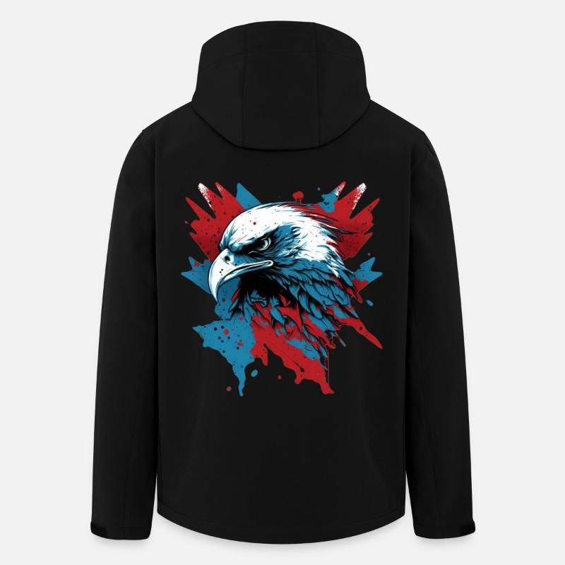 Patriotischer Adler - Recycelte Männer Softshell-Jacke von Stanley/Stella - Schwarz