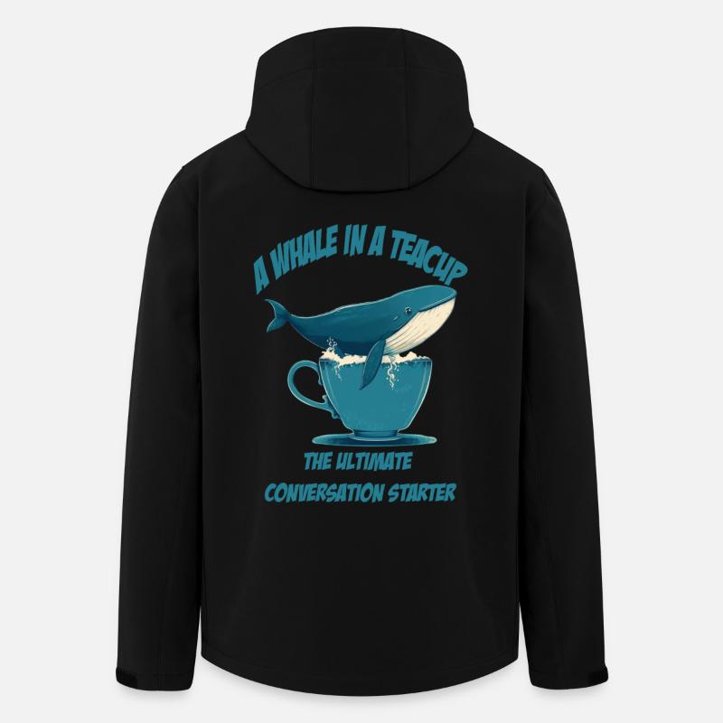 Whale in teacup conversation starter - Men’s Recycled Softshell Jacket by Stanley/Stella - black