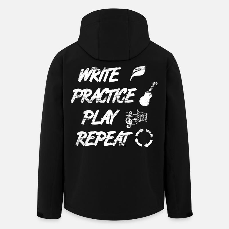 Write Practice Play Repeat - Men’s Recycled Softshell Jacket by Stanley/Stella - black