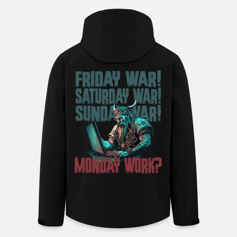 Travail du lundi Programmation Vikings - Veste softshell homme en polyester recyclé Stanley/Stella - noir