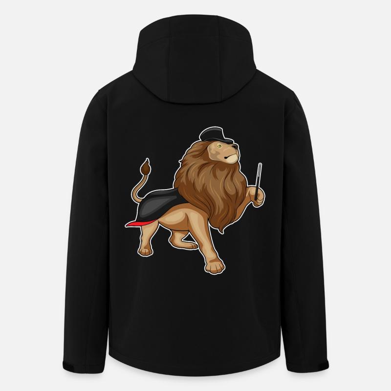 Löwe Zauberer Zauberstab - Recycelte Männer Softshell-Jacke von Stanley/Stella - Schwarz