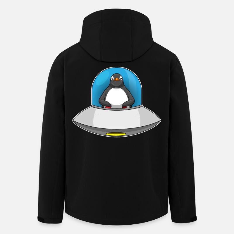 Penguin Spaceship Space - Veste softshell homme en polyester recyclé Stanley/Stella - noir