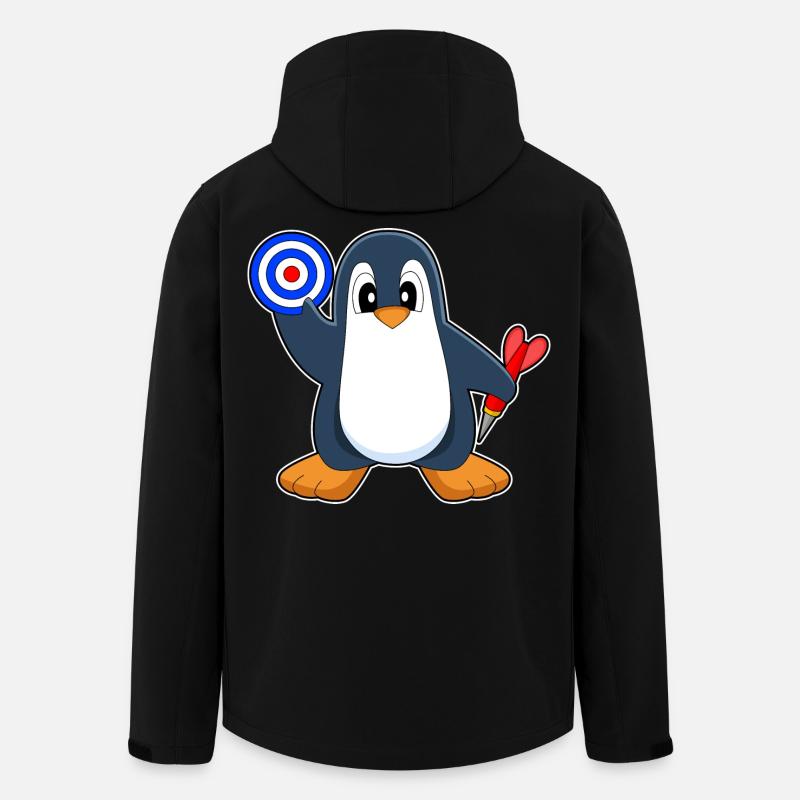 Cible de fléchettes Penguin Dart - Veste softshell homme en polyester recyclé Stanley/Stella - noir