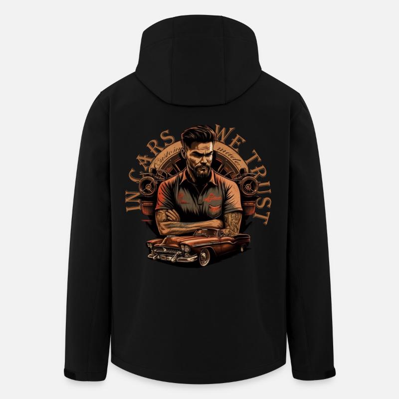 Oldtimer with lettering - Men’s Recycled Softshell Jacket by Stanley/Stella - black