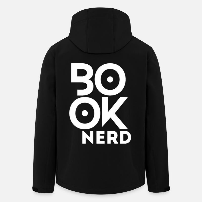 Funny Reading Book Nerd - Men’s Recycled Softshell Jacket by Stanley/Stella - black