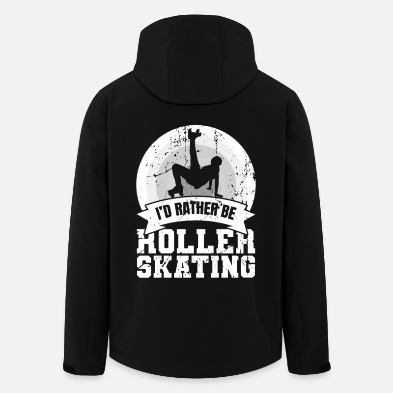 Je préfère le patin à roulettes - Veste softshell homme en polyester recyclé Stanley/Stella - noir